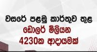 අපනයන අදායමේ කැපි පෙනෙන වර්ධනයක්